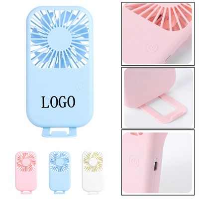 Portable ABS Mini Handheld Fan w/ Stand