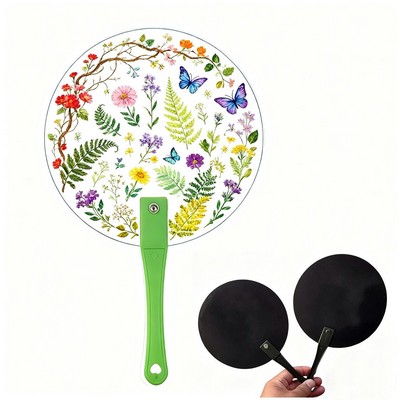 Full Color 2 Side Handheld Event Fan