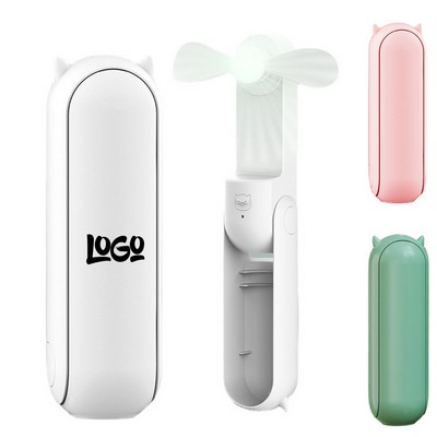 Portable Folding USB Handheld Fan w/ Power Bank