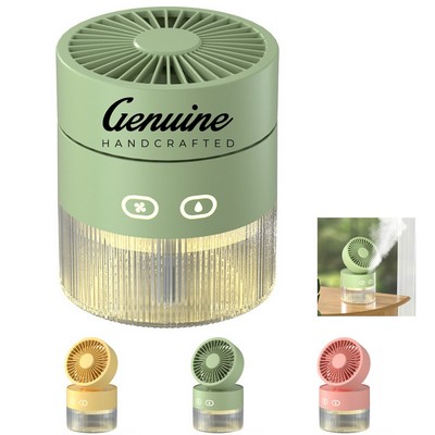 Rechargeable Desk Misting Cooling Fan with Nightlight