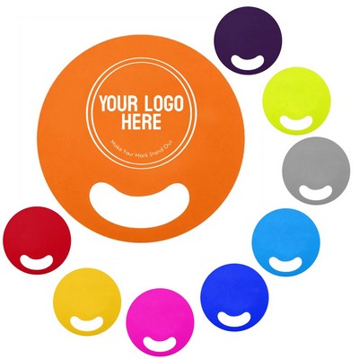 Portable Plastic Hand Fan with Die-Cut Handle