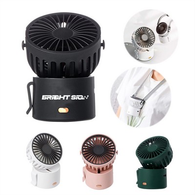 Mini USB Necklace Clip Fan with Lanyard